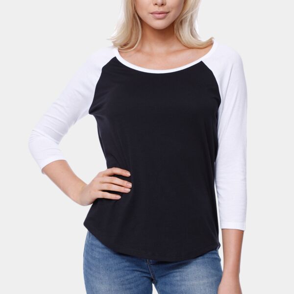 Ladies' CVC Long-Sleeve Raglan Thumbnail