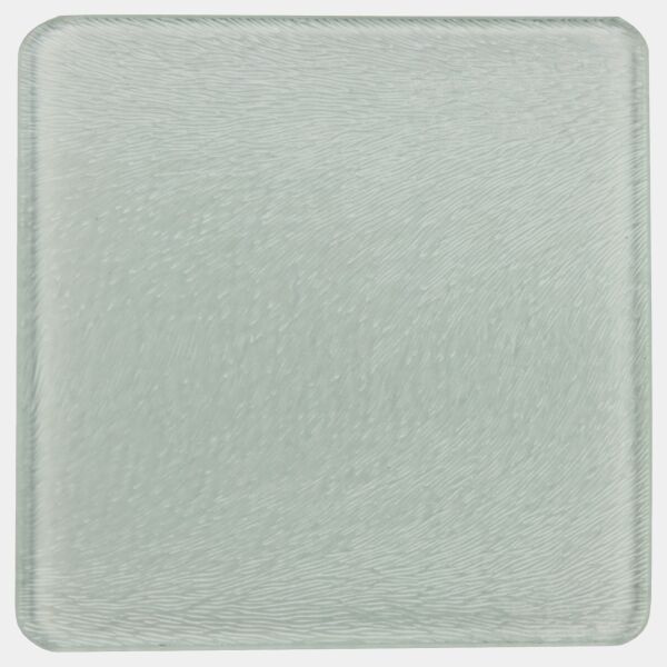 Square DyeTrans Glass Coaster, with White Sublimation Backing, 3.93" x 3.93" x .16". Tempered Textu Thumbnail
