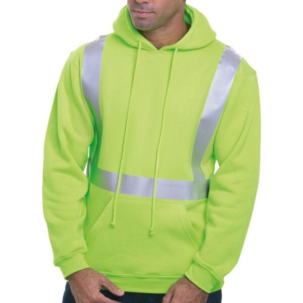 Unisex USA-Made Hi-Visibility Hooded Sweatshirt Thumbnail