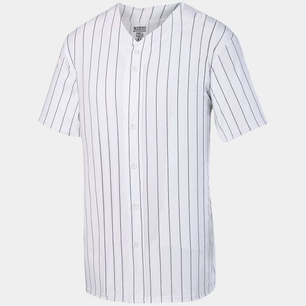 Unisex Pinstripe Full Button Baseball Jersey Thumbnail