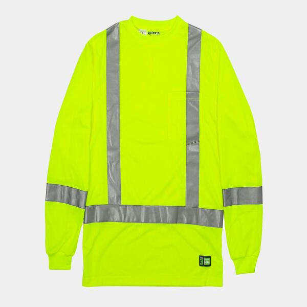 Men's Tall Hi-Vis Class 3 Performance Long Sleeve T-Shirt Thumbnail