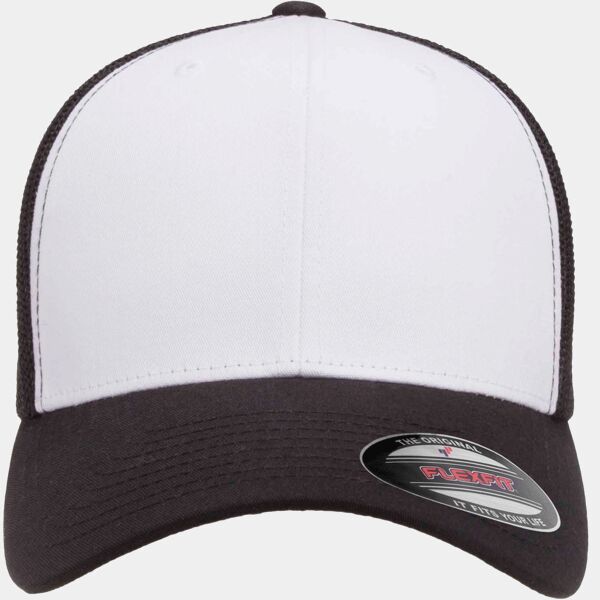 Adult Adjustable White-Front Panel Trucker Cap Thumbnail