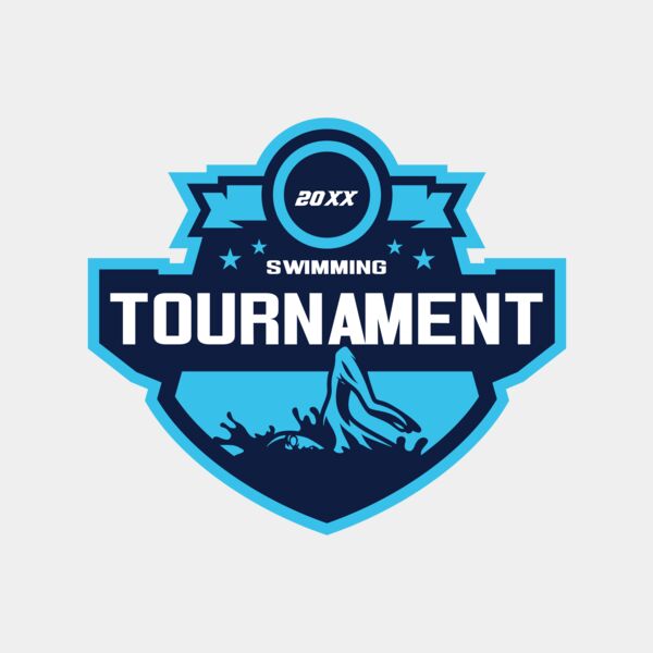 Swimming Tournament logo template Thumbnail
