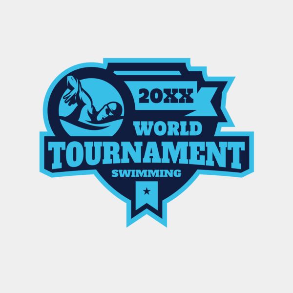 Tournament World  Swimming logo template Thumbnail